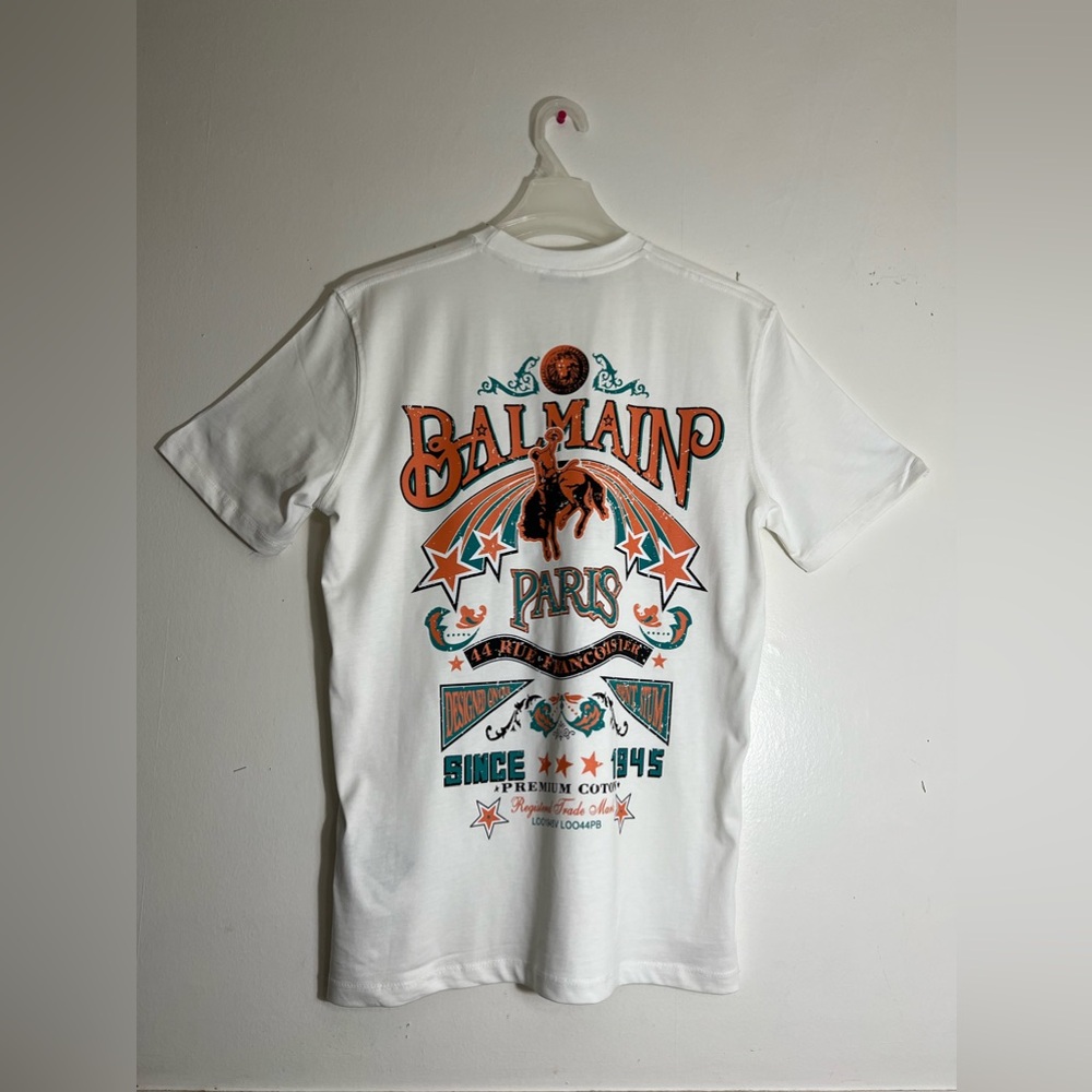 Balmain T-shirt white Unisex shirt